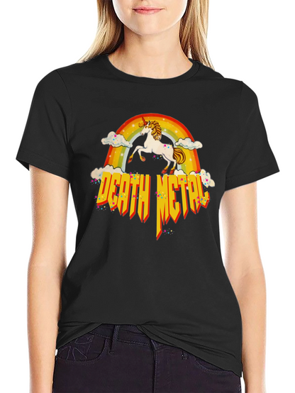 Unicorn Rainbow Death Metal T-Shirt
