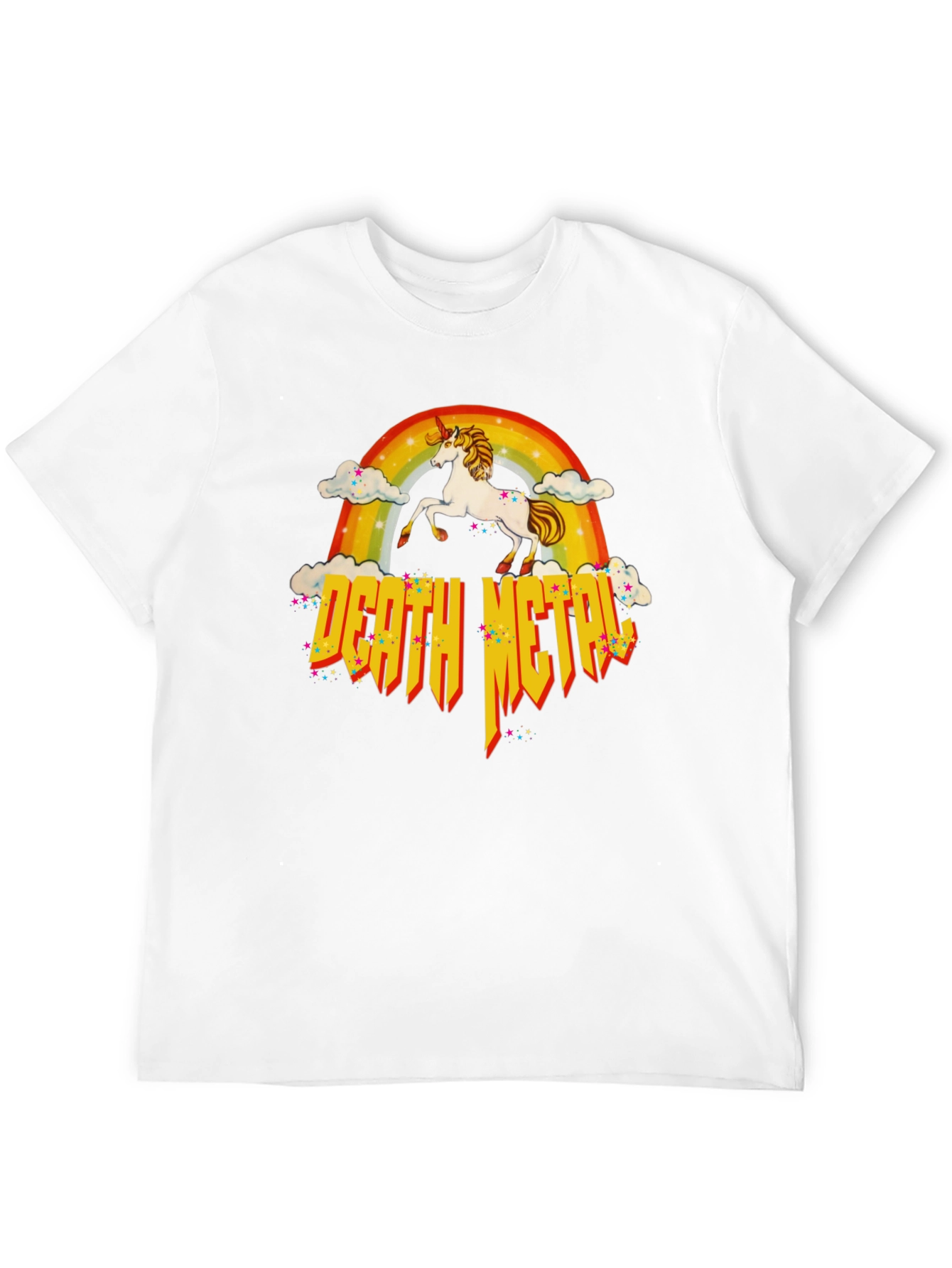 Unicorn Rainbow Death Metal T-Shirt