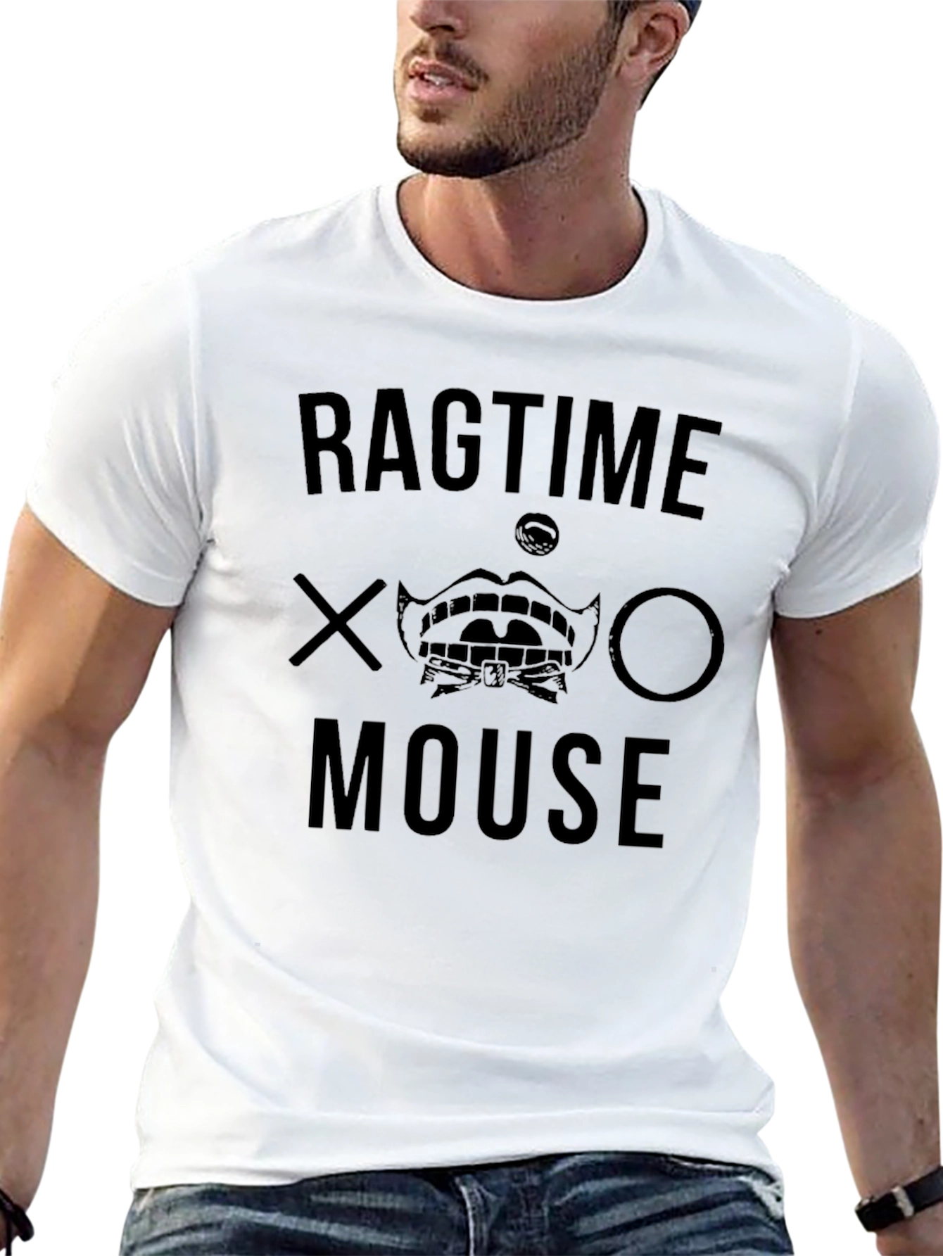Ragtime Mouse Graphic T-Shirt Black Mens