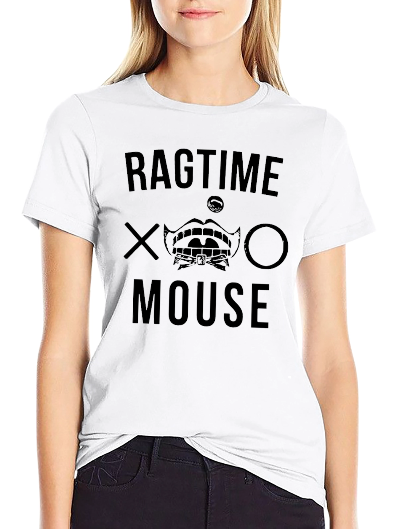 Ragtime Mouse Graphic T-Shirt Black Mens