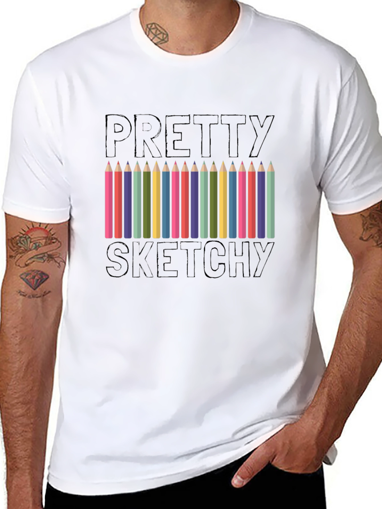 Pretty Sketchy Graphic T-Shirt - Artists Tee