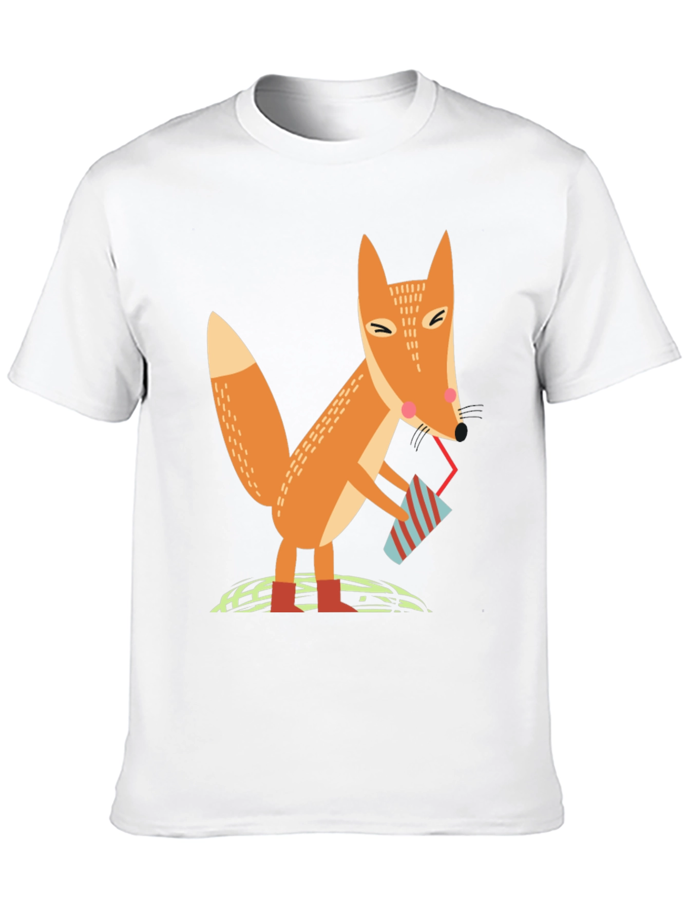 Fox Sipping Drink Graphic Tee - Cool Design T-Shirt