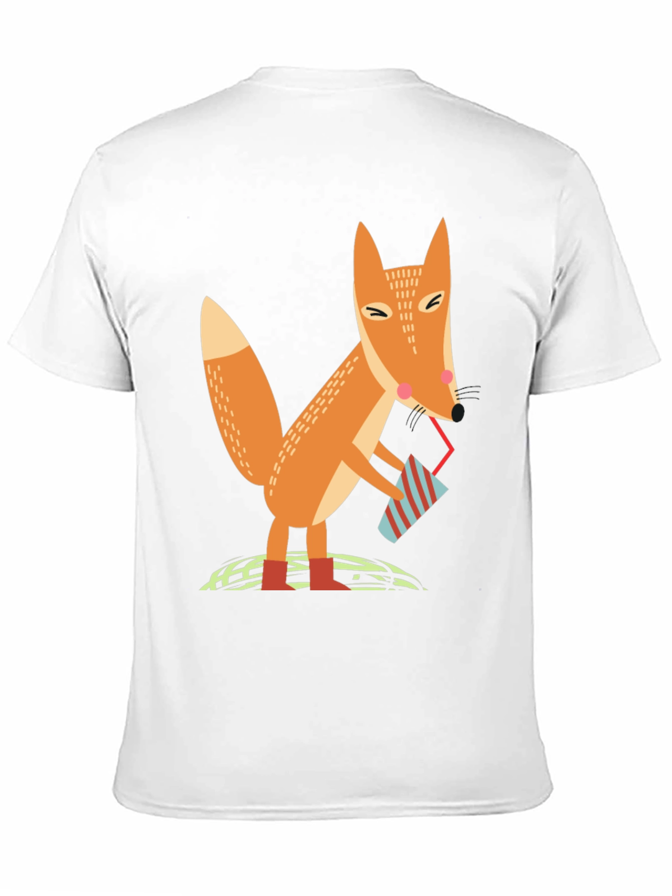 Fox Sipping Drink Graphic Tee - Cool Design T-Shirt