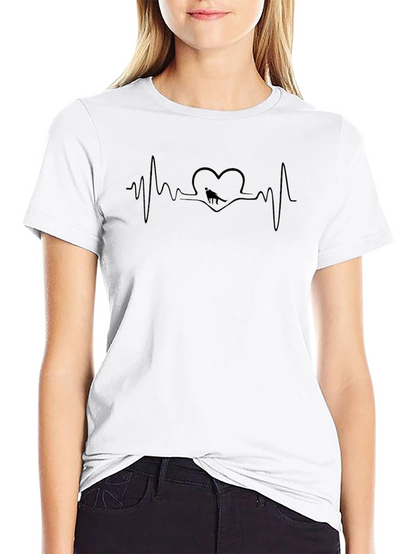 Dinosaur Heartbeat T-Shirt - Black Cotton Tee