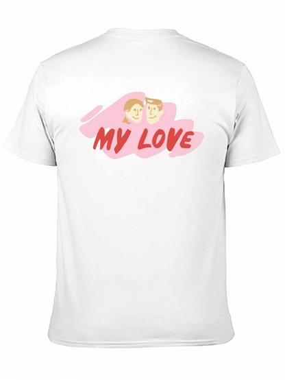 My Love Graphic Tee - Black Cotton Blend