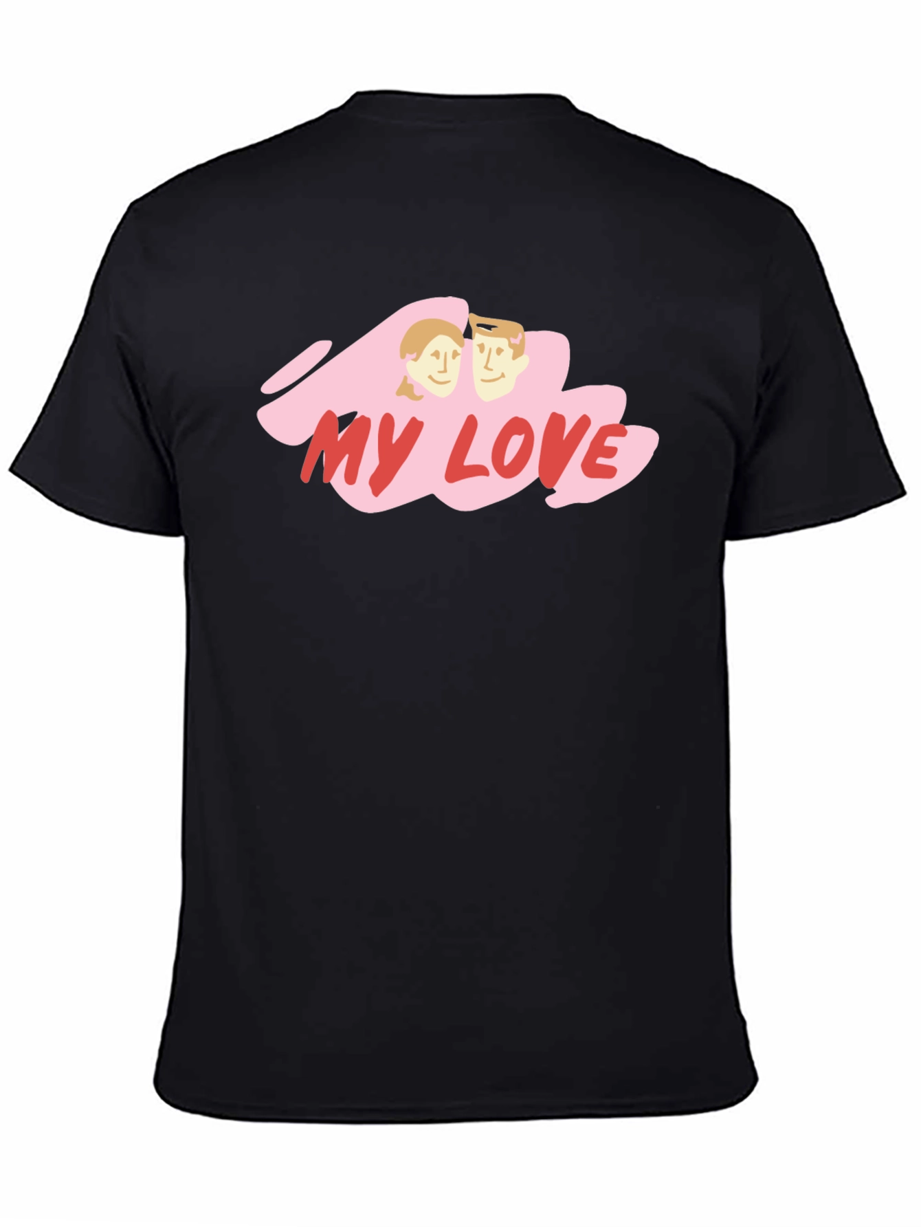 My Love Graphic Tee - Black Cotton Blend