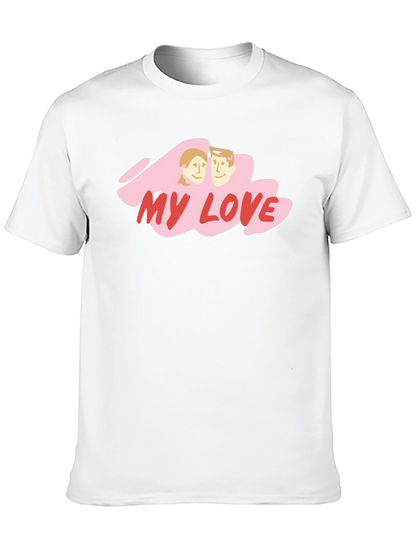 My Love Graphic Tee - Black Cotton Blend