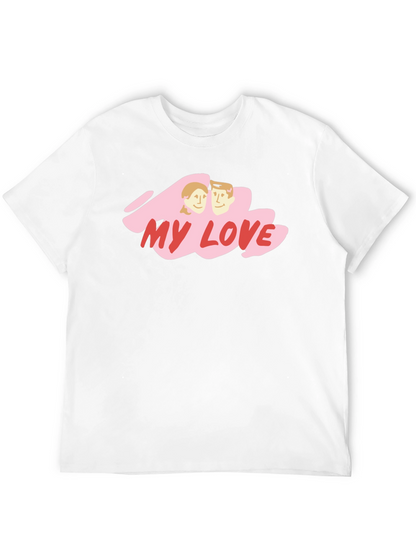 My Love Graphic Tee - Black Cotton Blend