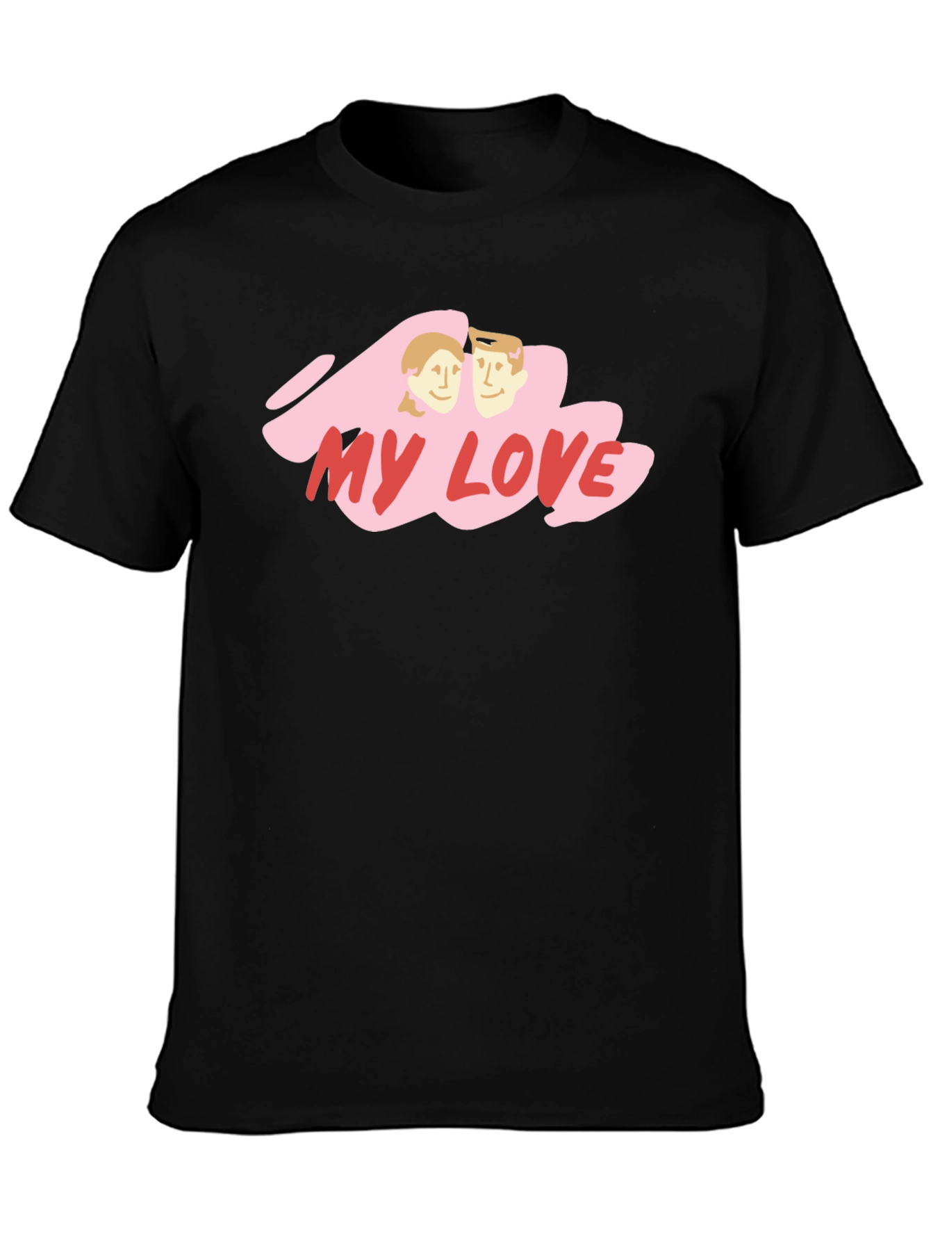 My Love Graphic Tee - Black Cotton Blend