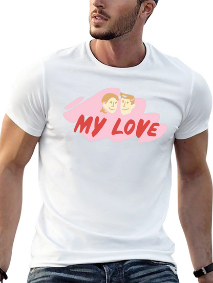 My Love Graphic Tee - Black Cotton Blend