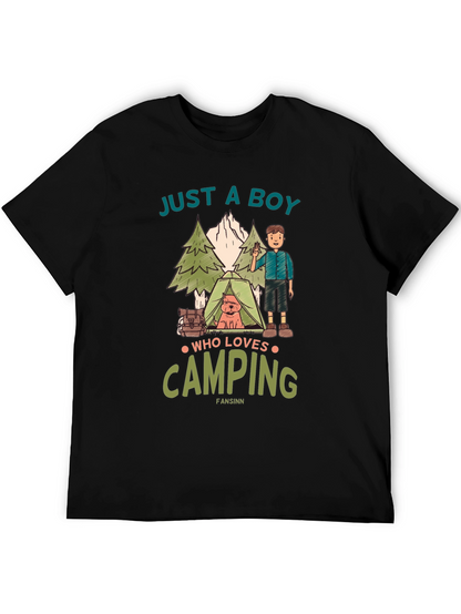 Boy Who Loves Camping T-Shirt