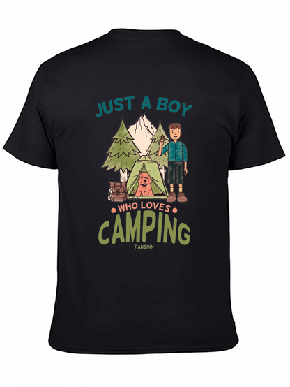 Boy Who Loves Camping T-Shirt