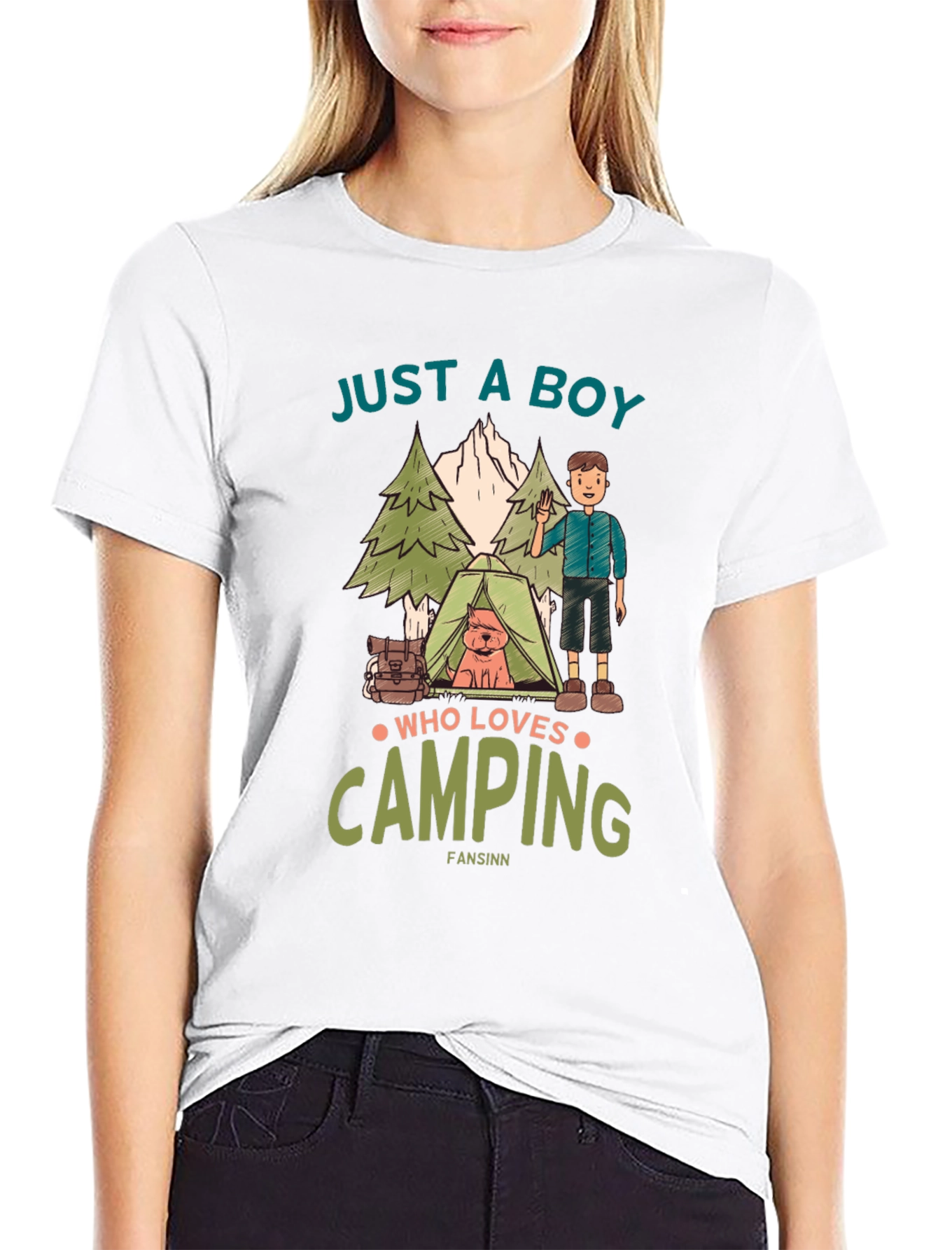 Boy Who Loves Camping T-Shirt