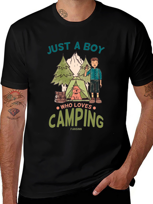 Boy Who Loves Camping T-Shirt