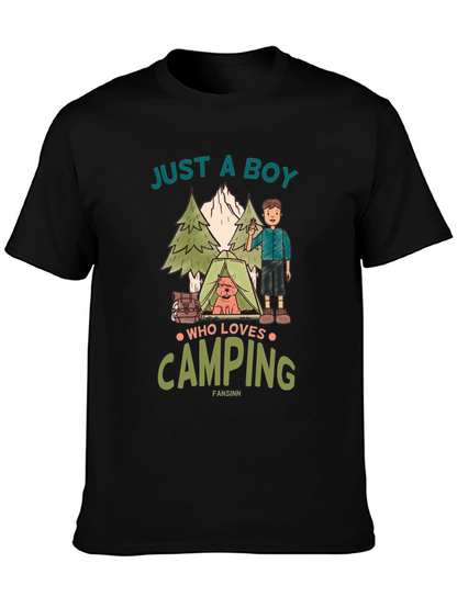 Boy Who Loves Camping T-Shirt