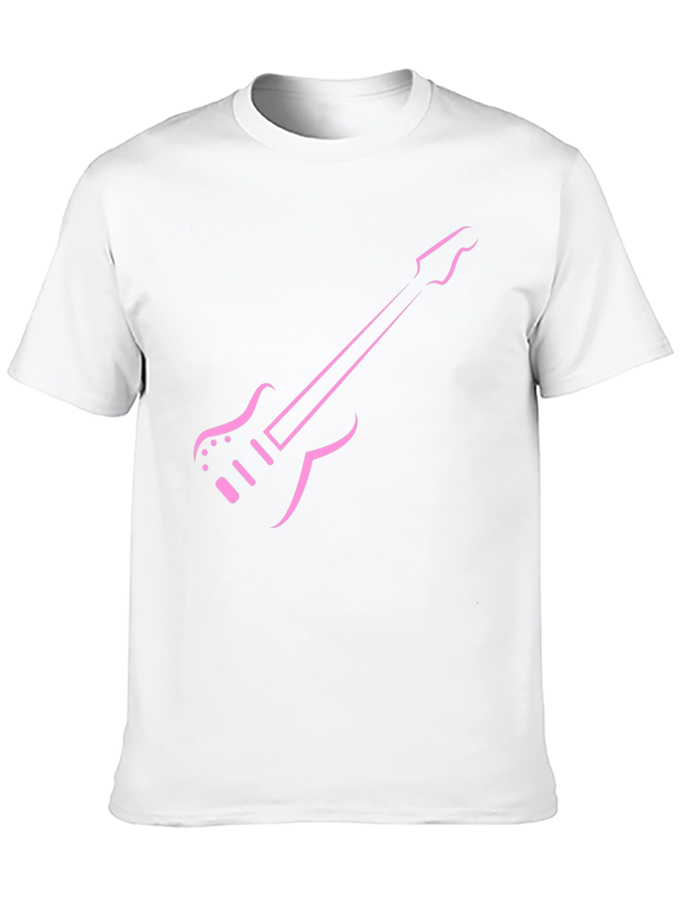 Pink Guitar Graphic Tee - Black T-Shirt