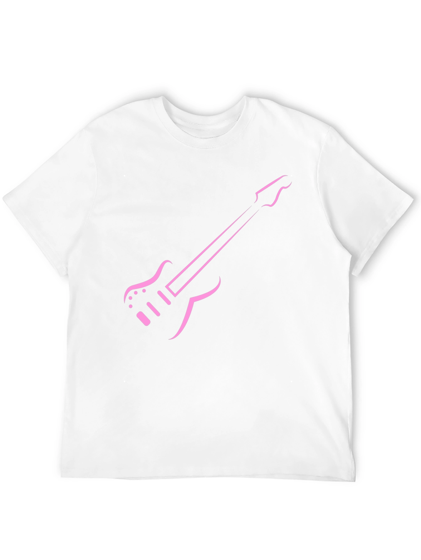 Pink Guitar Graphic Tee - Black T-Shirt
