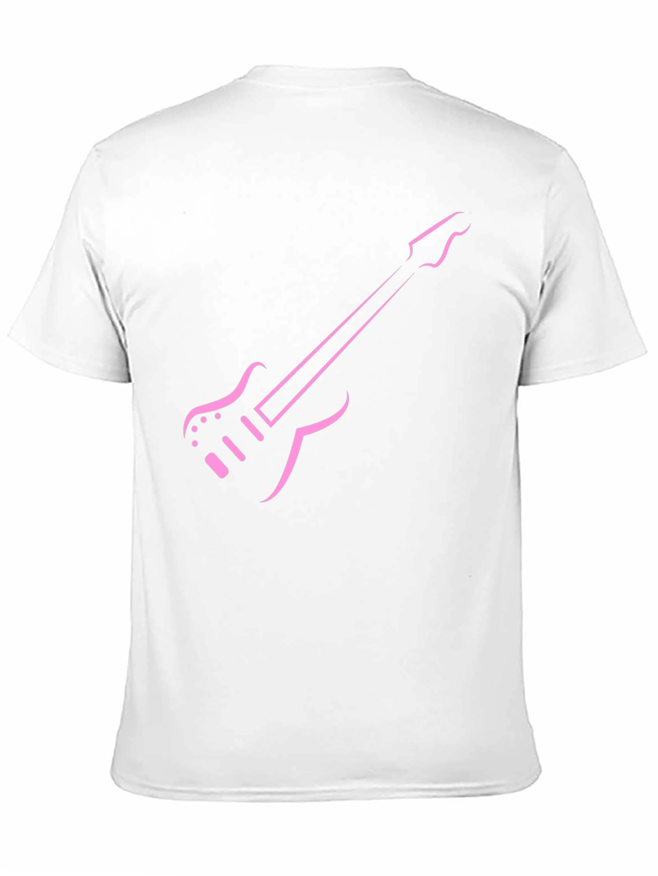 Pink Guitar Graphic Tee - Black T-Shirt
