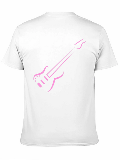 Pink Guitar Graphic Tee - Black T-Shirt
