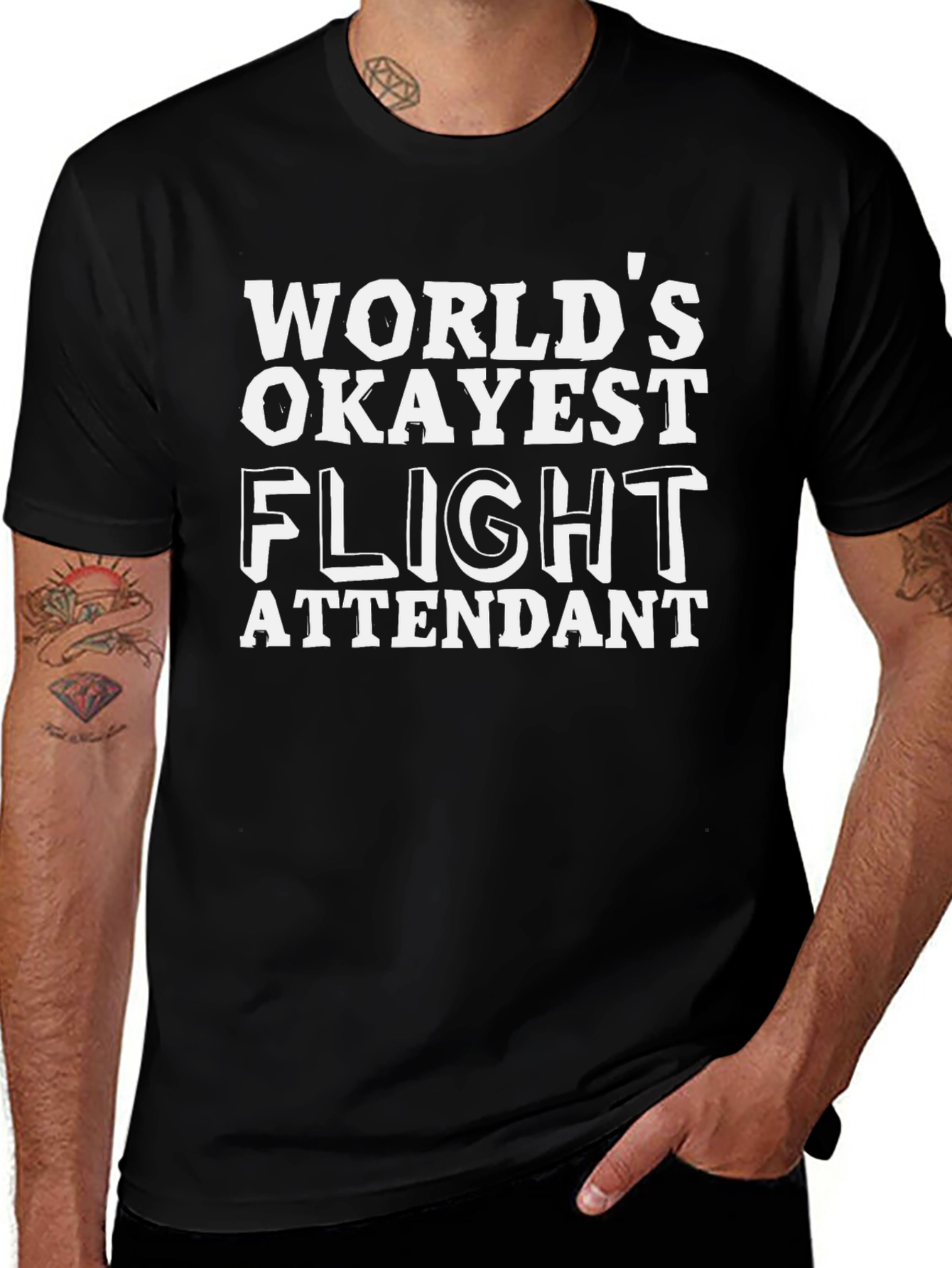 Worlds Okayest Flight Attendant T-Shirt