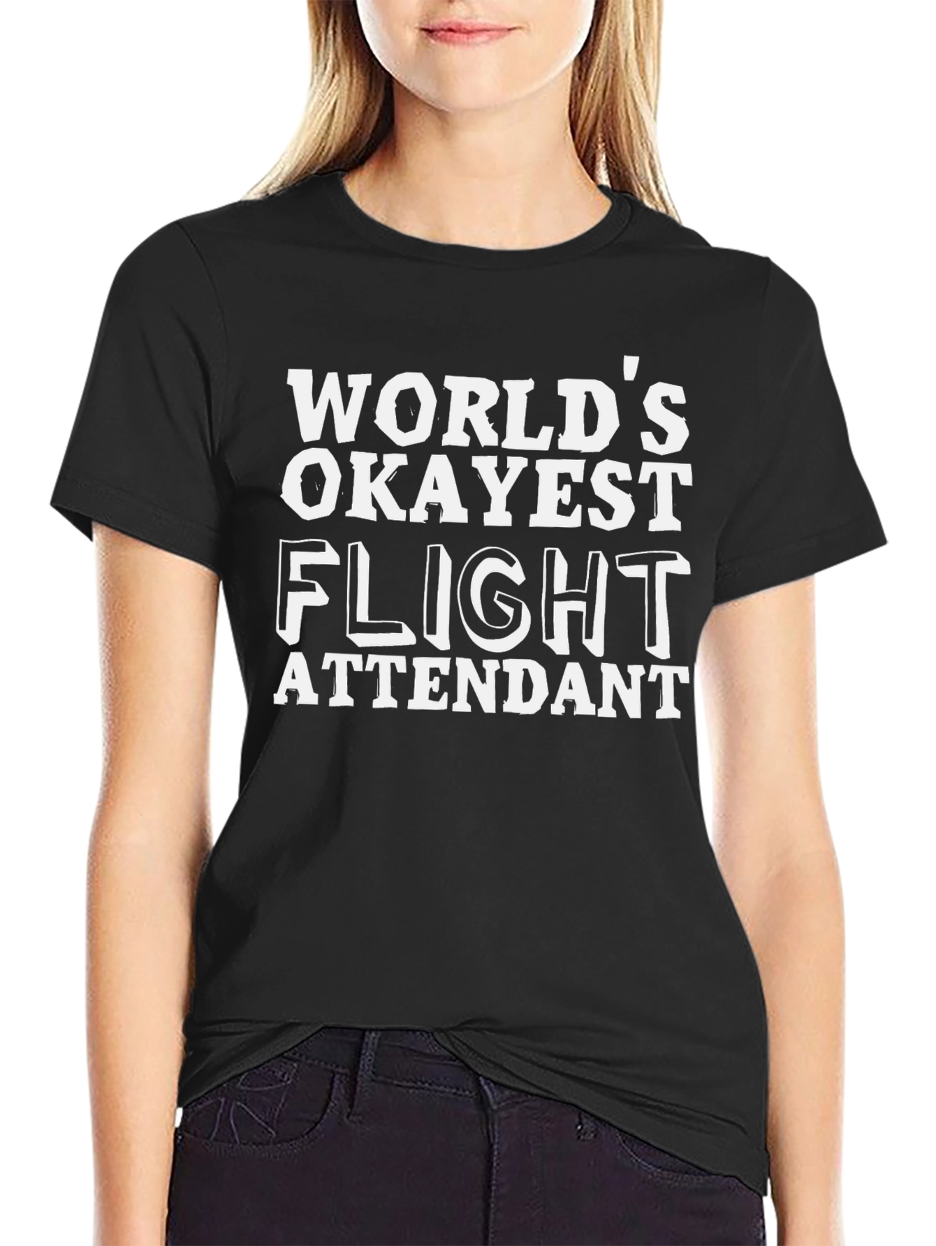 Worlds Okayest Flight Attendant T-Shirt