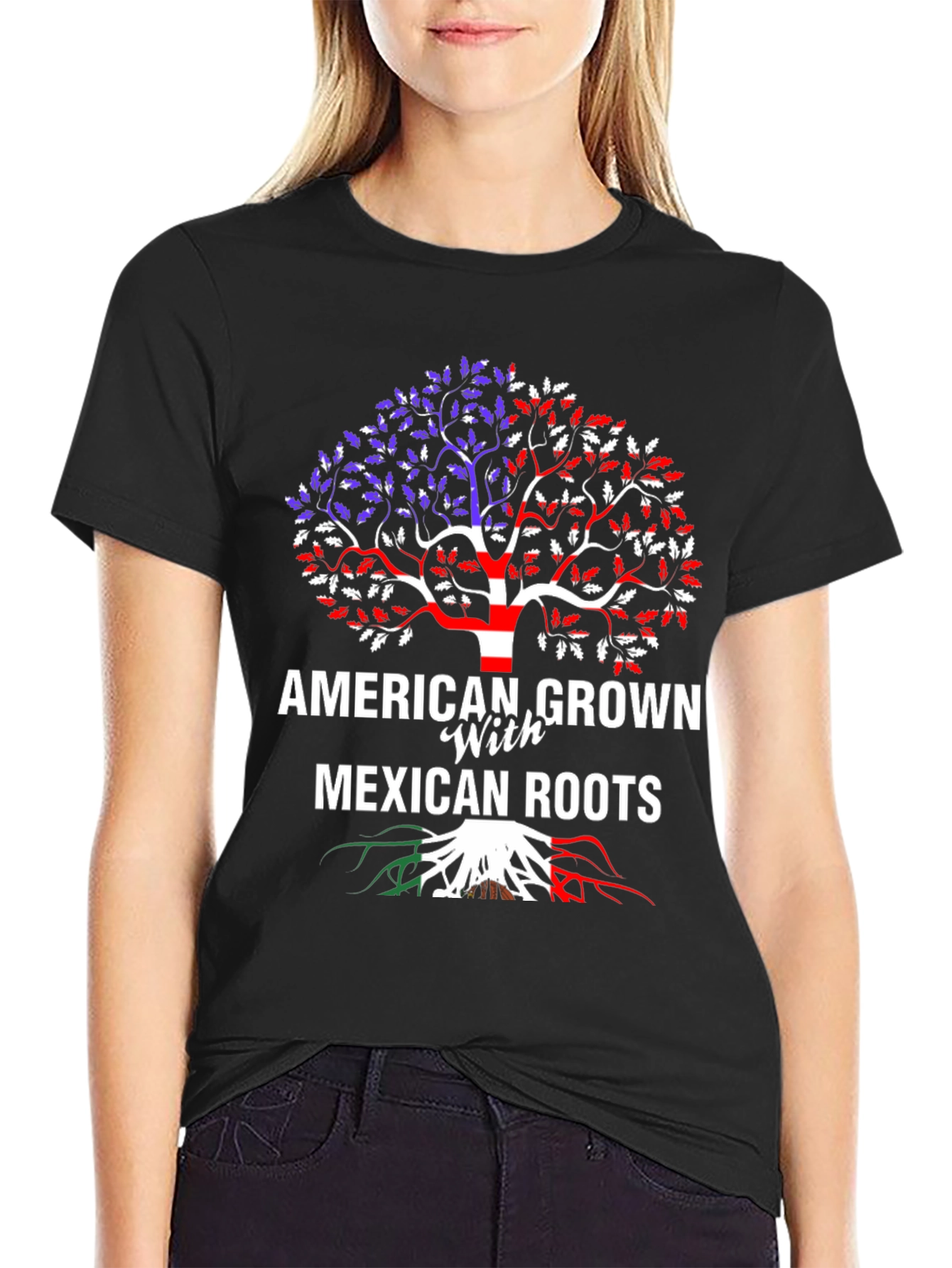 American Grown Mexican Roots T-Shirt