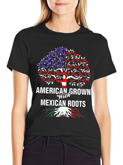 American Grown Mexican Roots T-Shirt