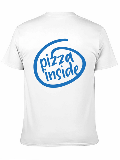 Pizza Inside Funny T-Shirt - Black Cotton Tee