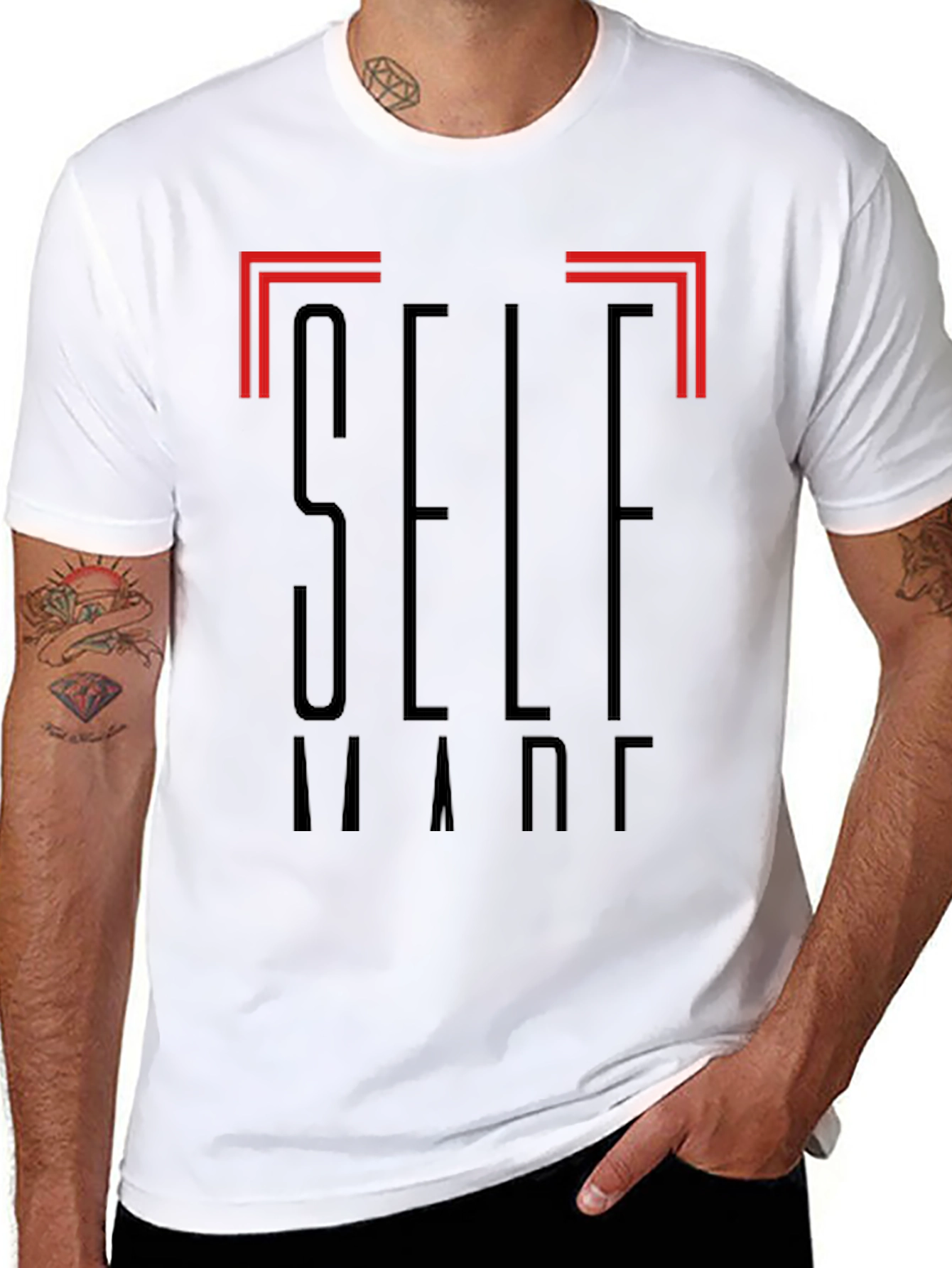 Self Made Graphic Black T-Shirt