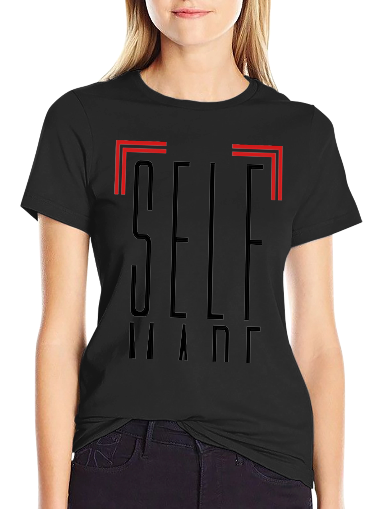 Self Made Graphic Black T-Shirt