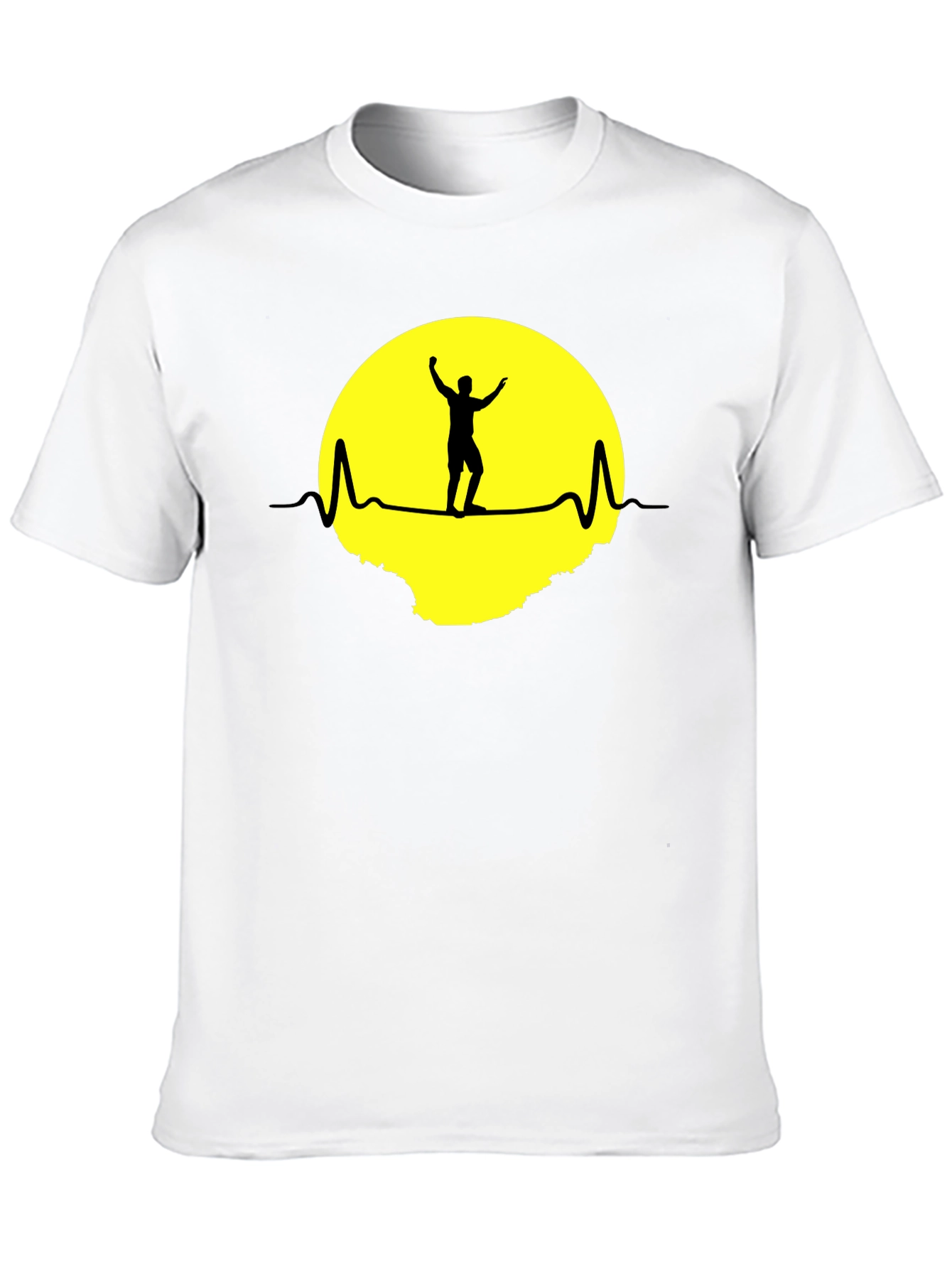 Heartbeat Man Silhouette Graphic Tee