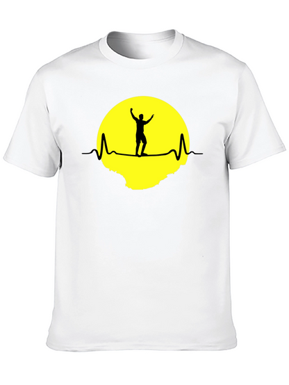 Heartbeat Man Silhouette Graphic Tee