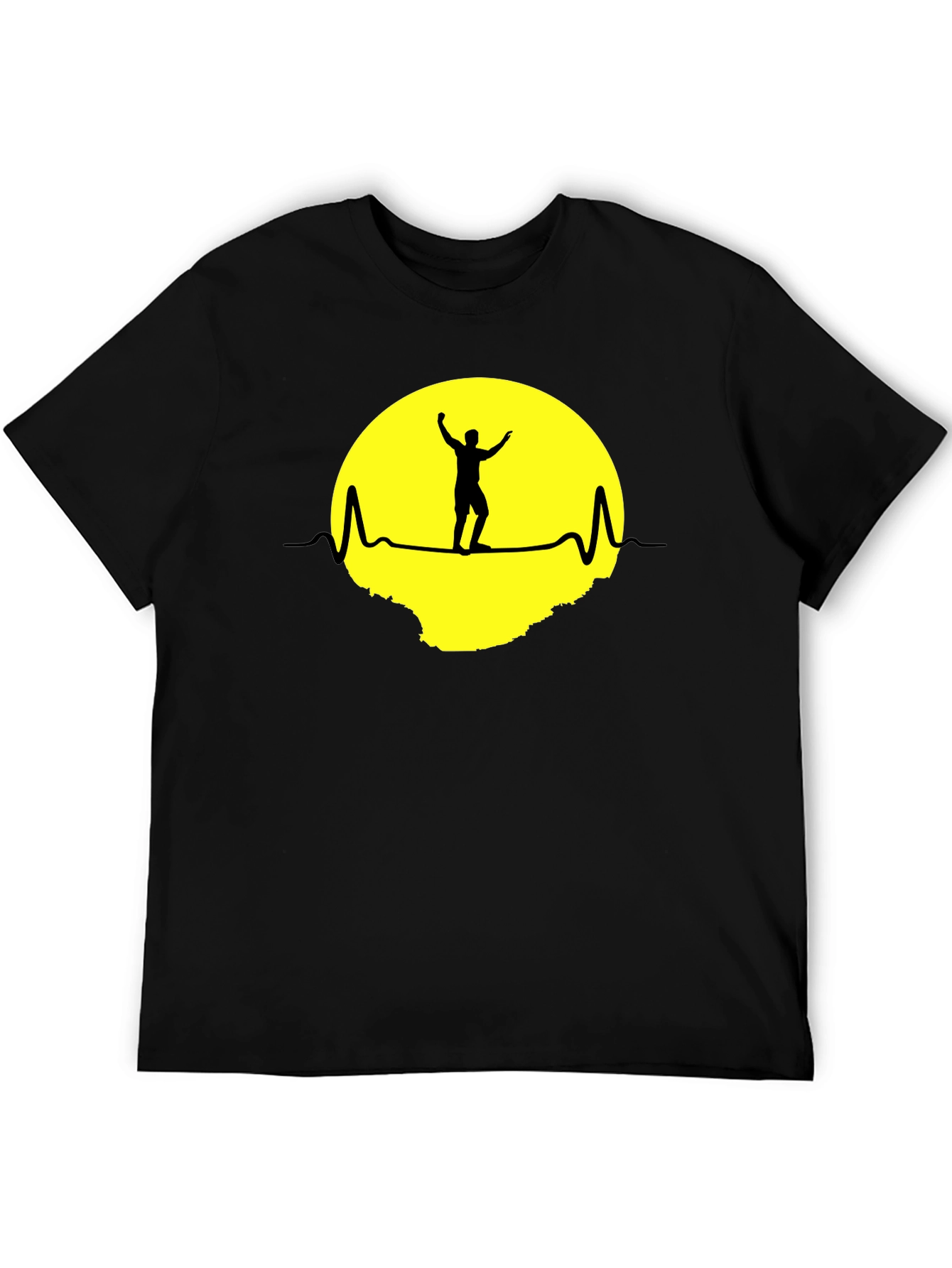 Heartbeat Man Silhouette Graphic Tee