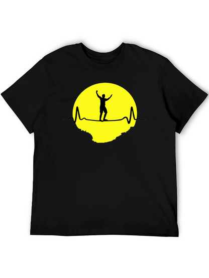 Heartbeat Man Silhouette Graphic Tee