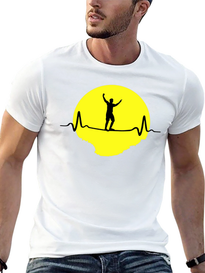 Heartbeat Man Silhouette Graphic Tee