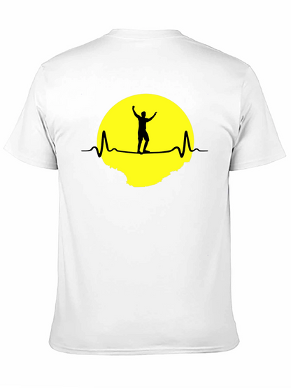 Heartbeat Man Silhouette Graphic Tee