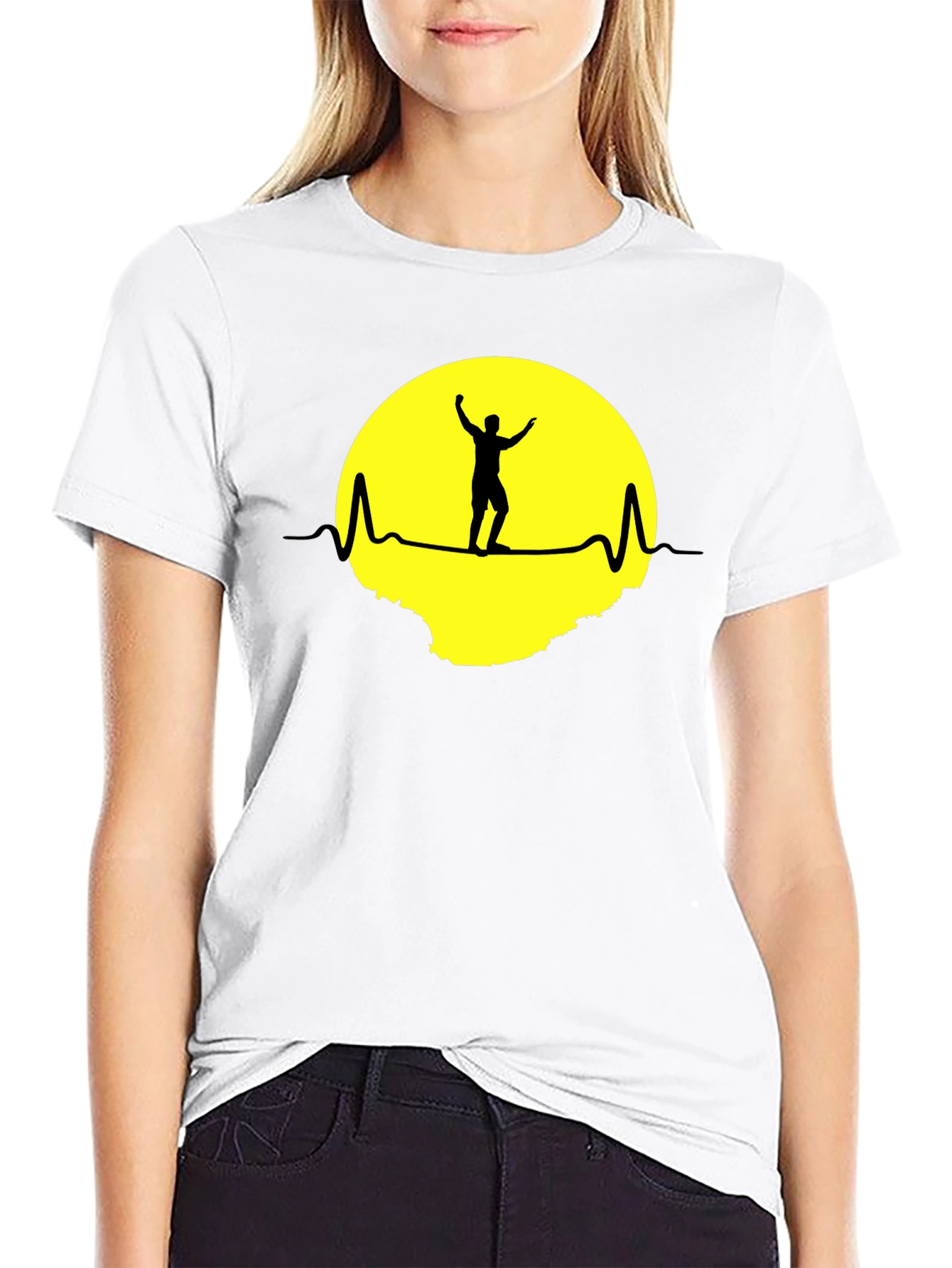 Heartbeat Man Silhouette Graphic Tee