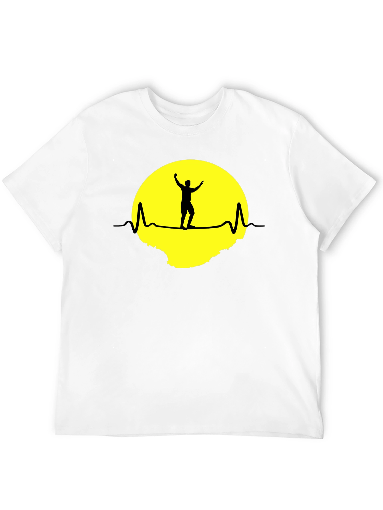 Heartbeat Man Silhouette Graphic Tee