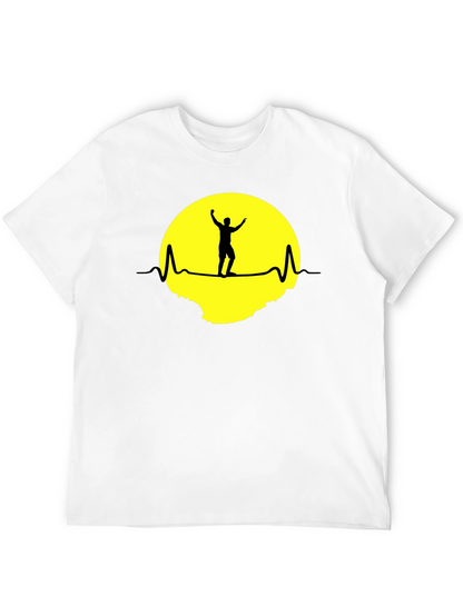 Heartbeat Man Silhouette Graphic Tee