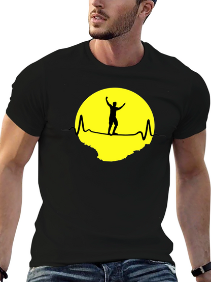 Heartbeat Man Silhouette Graphic Tee