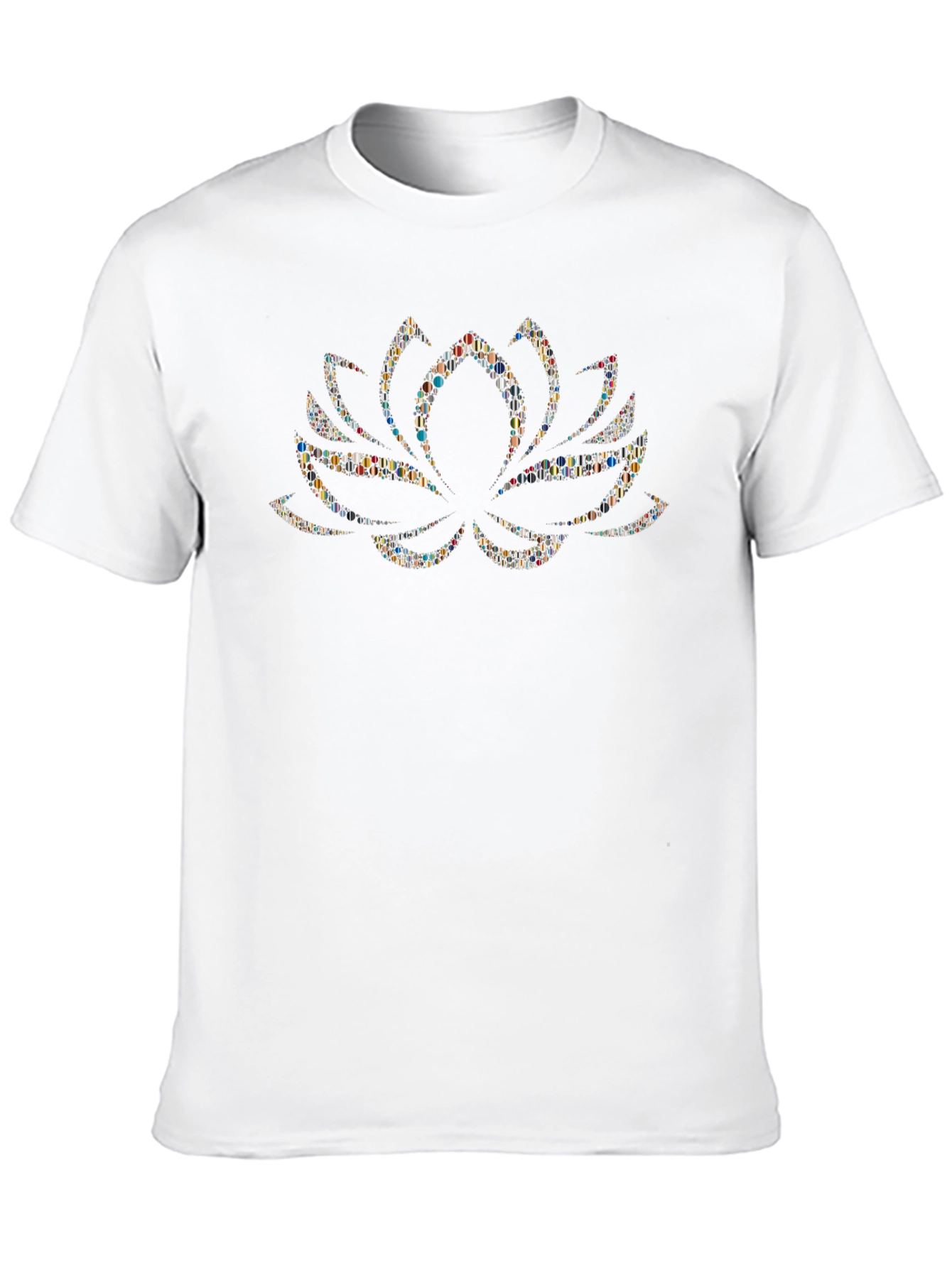 Lotus Flower Graphic Black T-Shirt