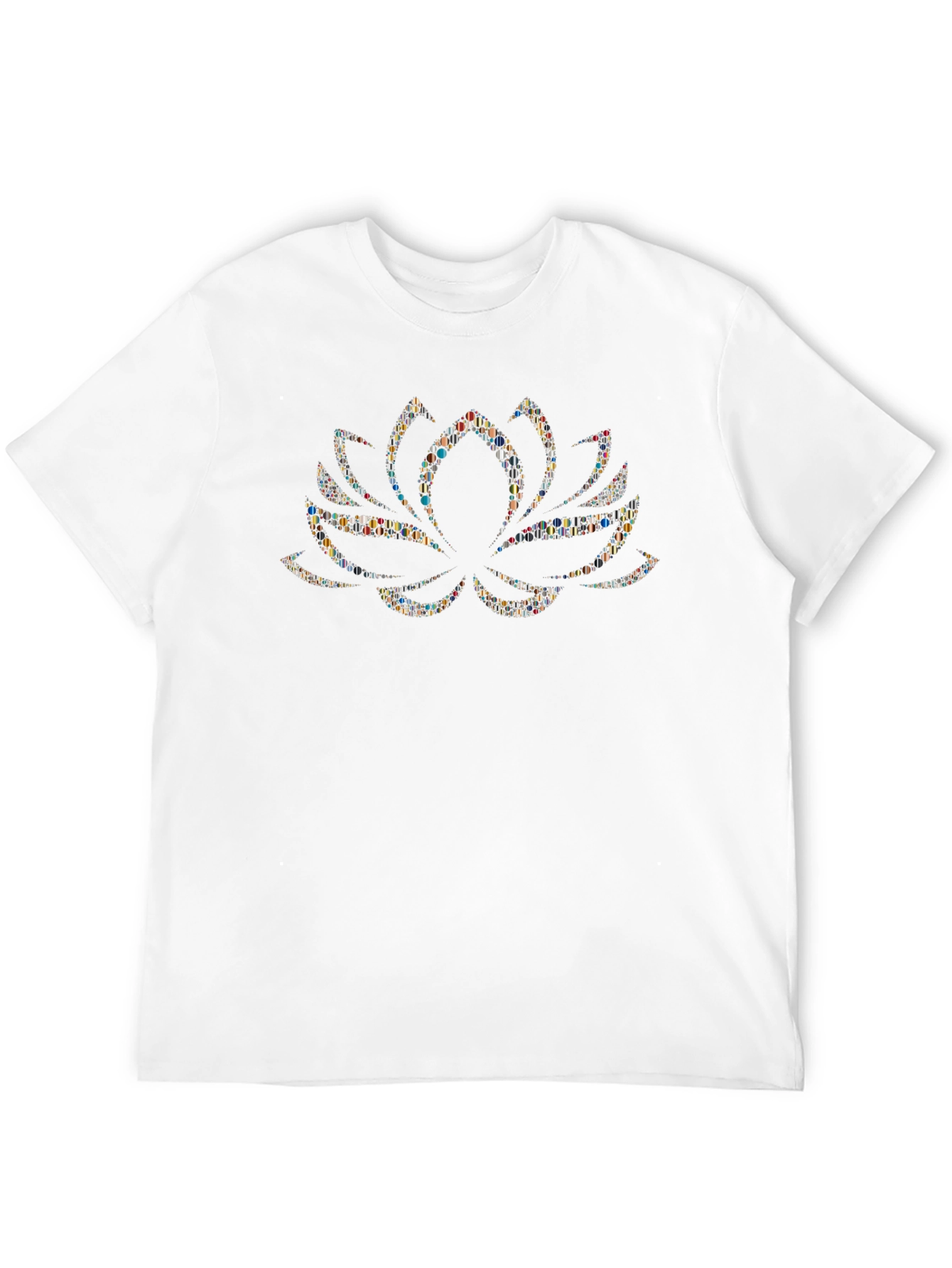 Lotus Flower Graphic Black T-Shirt