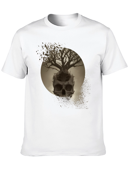 Skull Tree Graphic Tee - Unique Design