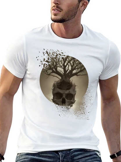 Skull Tree Graphic Tee - Unique Design