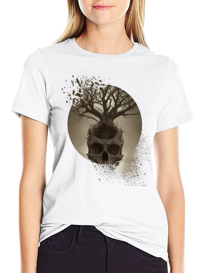 Skull Tree Graphic Tee - Unique Design