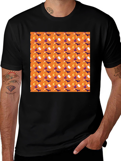 Halloween Pattern Black T-Shirt