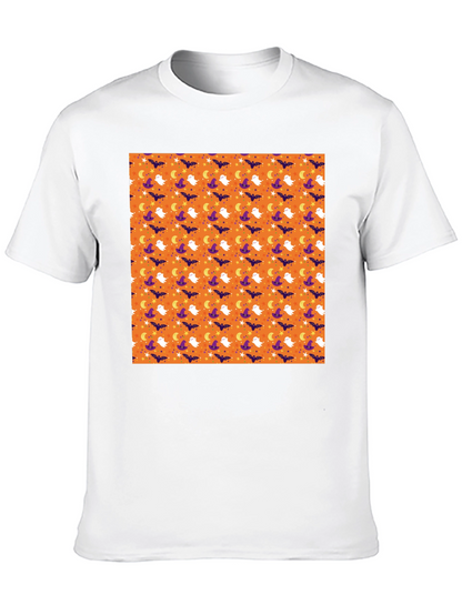 Halloween Pattern Black T-Shirt