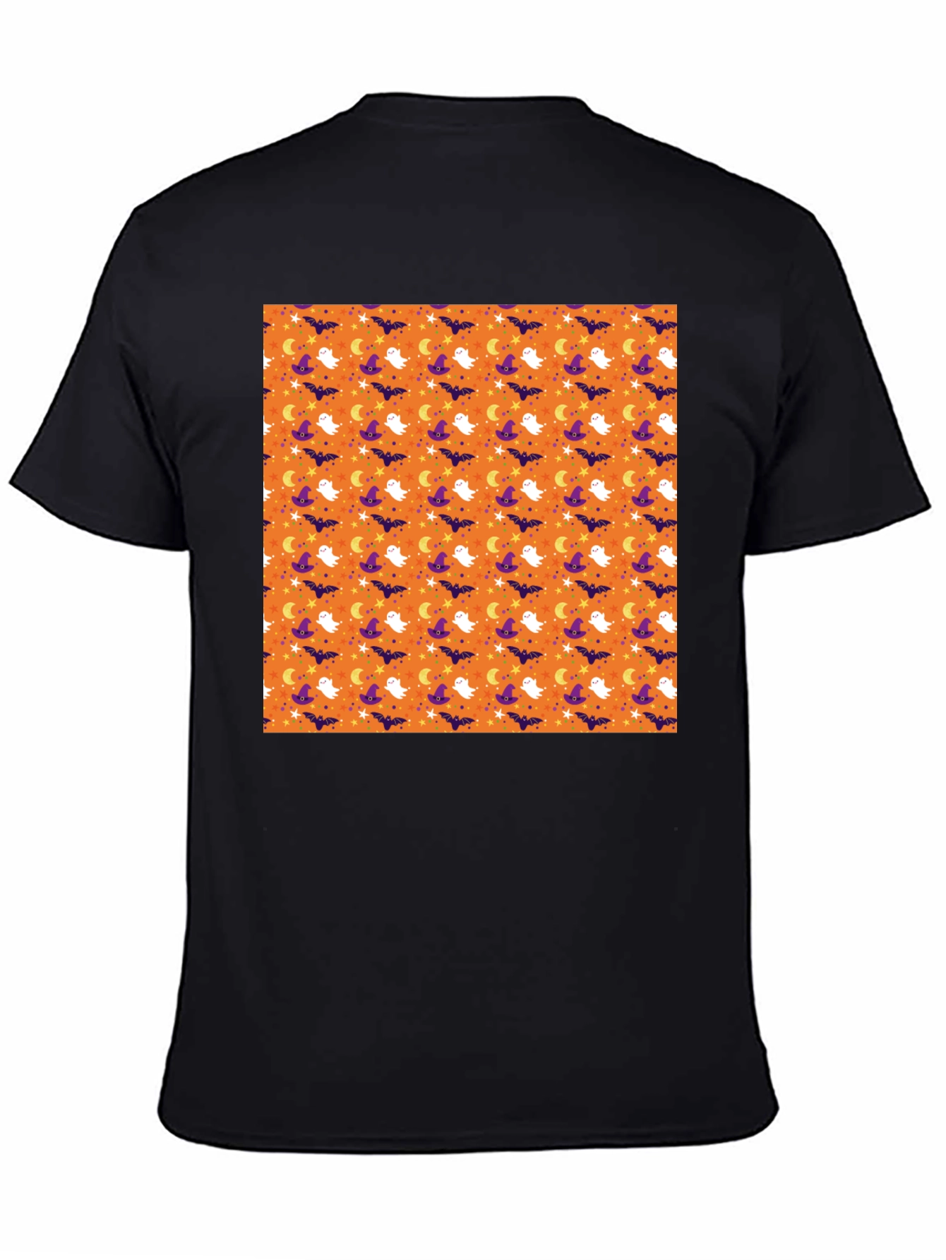 Halloween Pattern Black T-Shirt