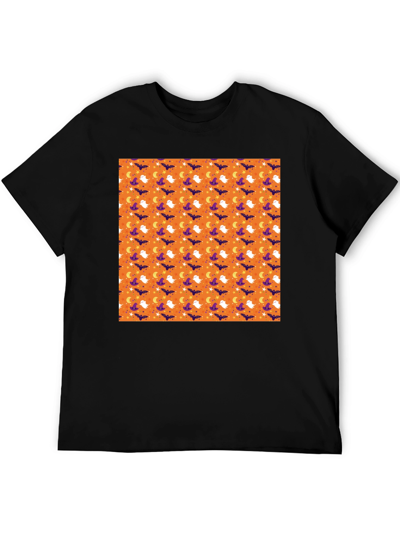 Halloween Pattern Black T-Shirt
