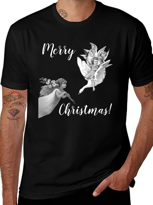 Merry Christmas Angels Graphic Tee